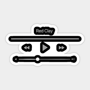 Playing Red Clay Sticker